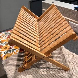 SOLD—Bamboo Folding Dish Drying Rack